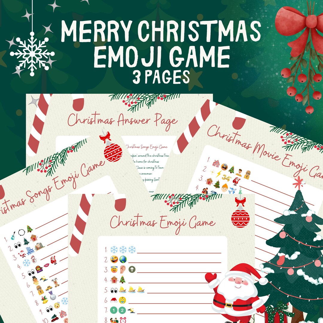 Christmas Emoji Game Christmas Songs Game Christmas Movie Game Bundle ...