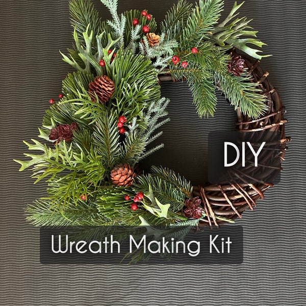 Diy Christmas Wreath Etsy