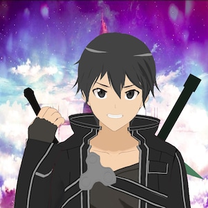 Kirito Awatar Anime Vtuber 3d awatar Vrchat Vrm