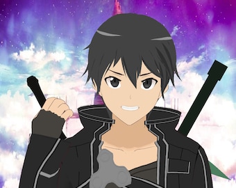 Kirito Avatar Anime Vtuber 3d avatar Vrchat Vrm
