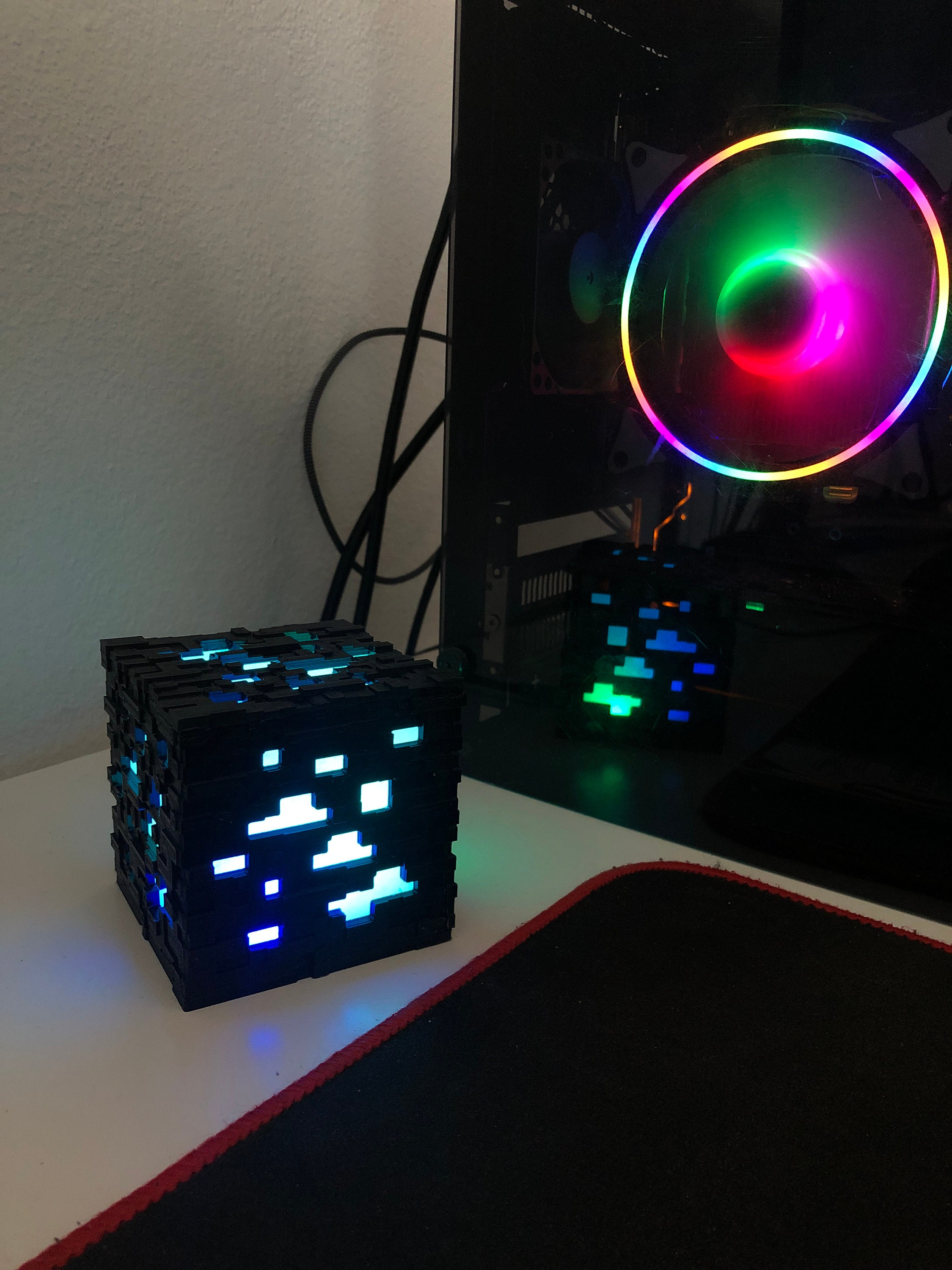 Minecraft RGB Lamp to Decorate Your Desk - Etsy