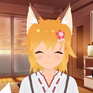 Senko Avatar vtuber 3d für Streamer Fuchs Avatar Fuchsohren