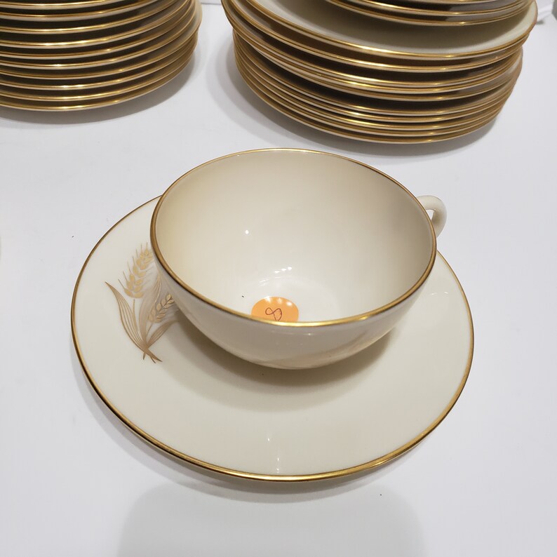 Vintage LENOX Wheat China With Gold Trim Etsy