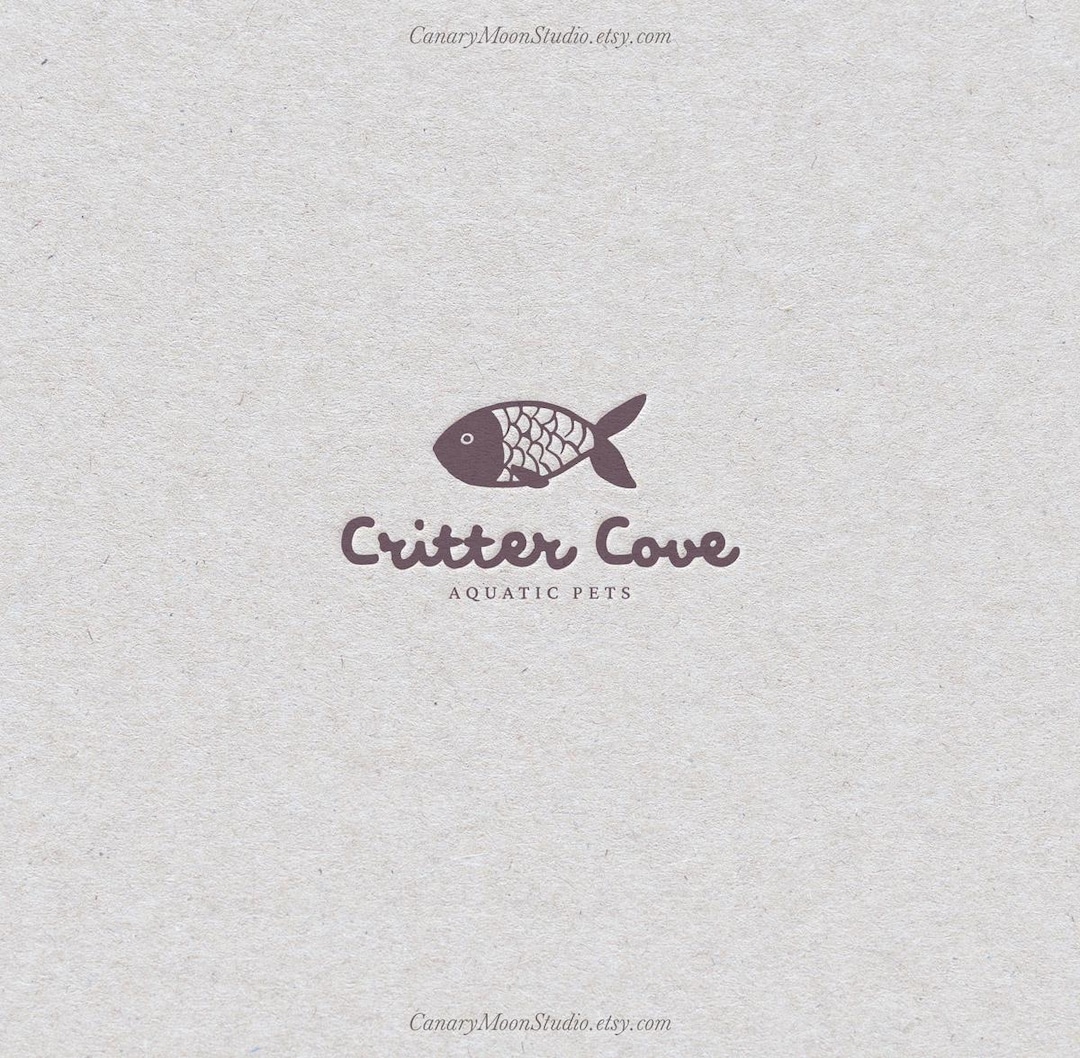 Little Fish Premade Customizable Logo With Hand-drawn Whimsical Fish ...