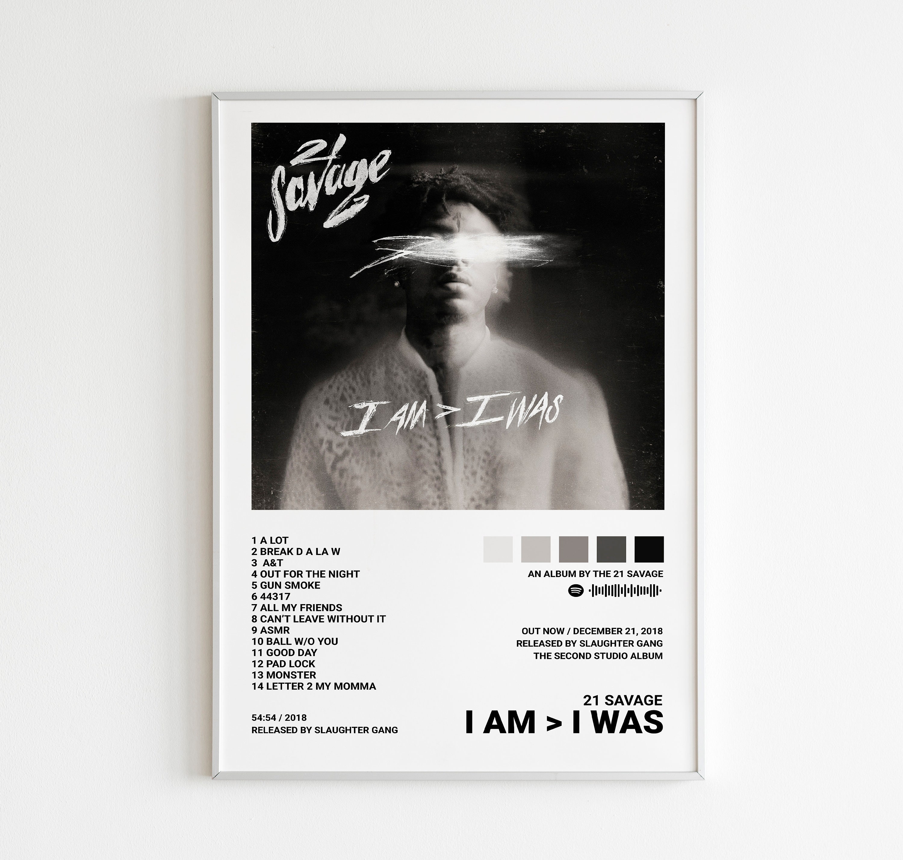 21 Savage Poster / I Am > I Was Poster