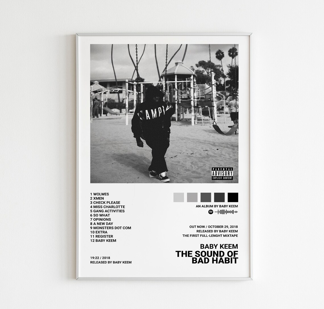 Baby Keem Posters / the Sound of Bad Habit Poster / Album Etsy