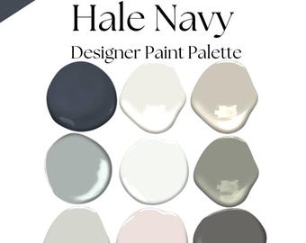 Benjamin Moore Hale Navy Designer Home Paint Farbpalette *21 SEITEN*