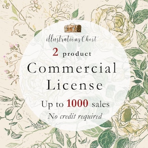 Limited Commercial License -  NO Credit required - 2 product