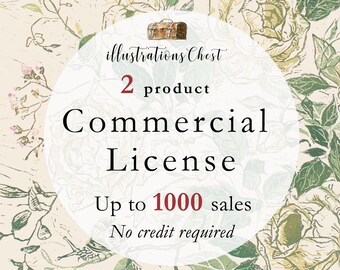 Limited Commercial License -  NO Credit required - 2 product