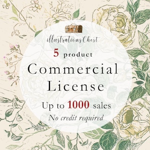 Limited Commercial License -  NO Credit required - 5 product