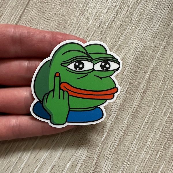 Pepe The Frog Meme Sticker "Der Frosch" Mittelfinger Aufkleber Matt aus dickem Vinyl