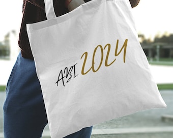 Abi 2024 cotton bag - graduation bag - gold