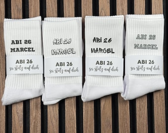 Personalized high school graduation tennis socks - High school graduation socks with names