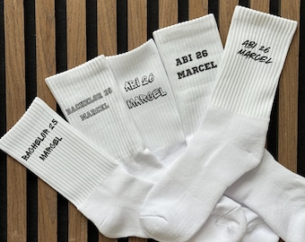 Abi / Bachelor / Master degree tennis socks customizable