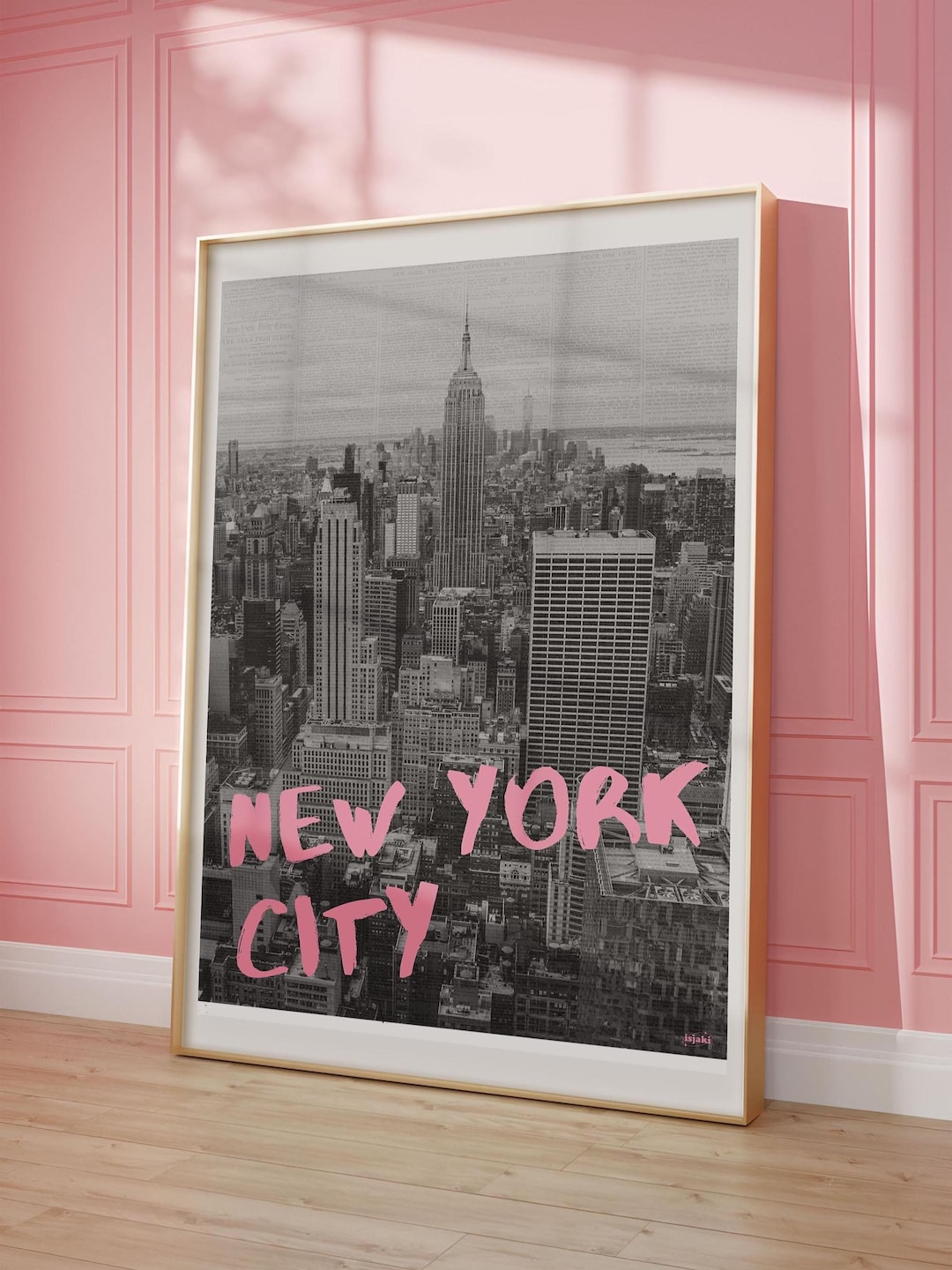 New York City Wall Art, NYC Print Poster, Retro New York Skyline Print ...
