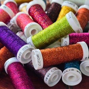 Accentuate Metallic Filament Thread, 50 Meter Spools, Sparkle Glitter Thread