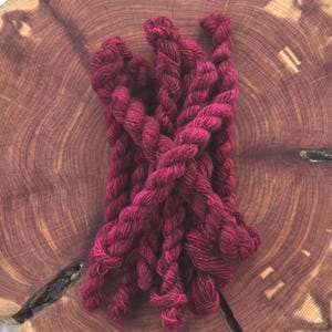 Crewel Thread, Handspun Embroidery Thread, Colorway: Bordeaux