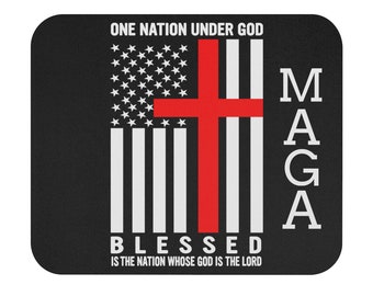One Nation Under GOD! MAGA Mouse Pad (Rectangle)