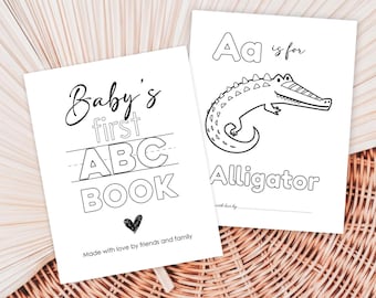 Babyshower-abc-boekactiviteit: door een leraar gemaakte aandenken (digitale download) D02