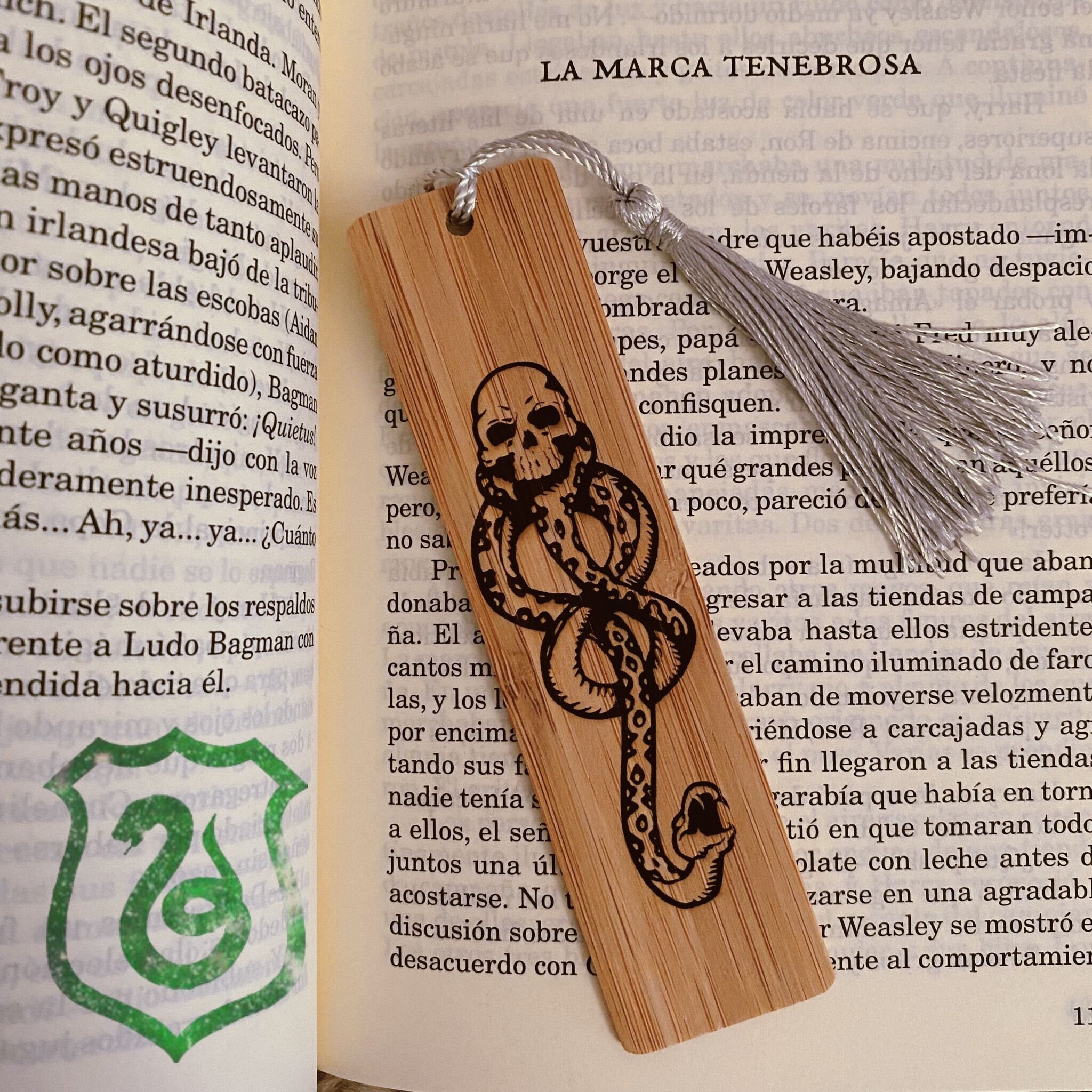 Wooden Bookmark Dark Mark HP Bookmark. Reading. Reading. 