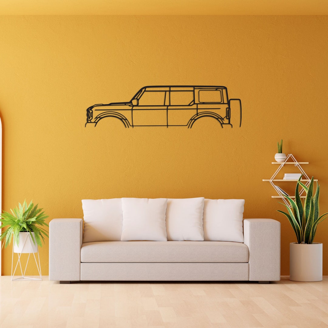 Bronco Silhouette Metal Wall Art , Bronco Metal Wall Decor , Bronco