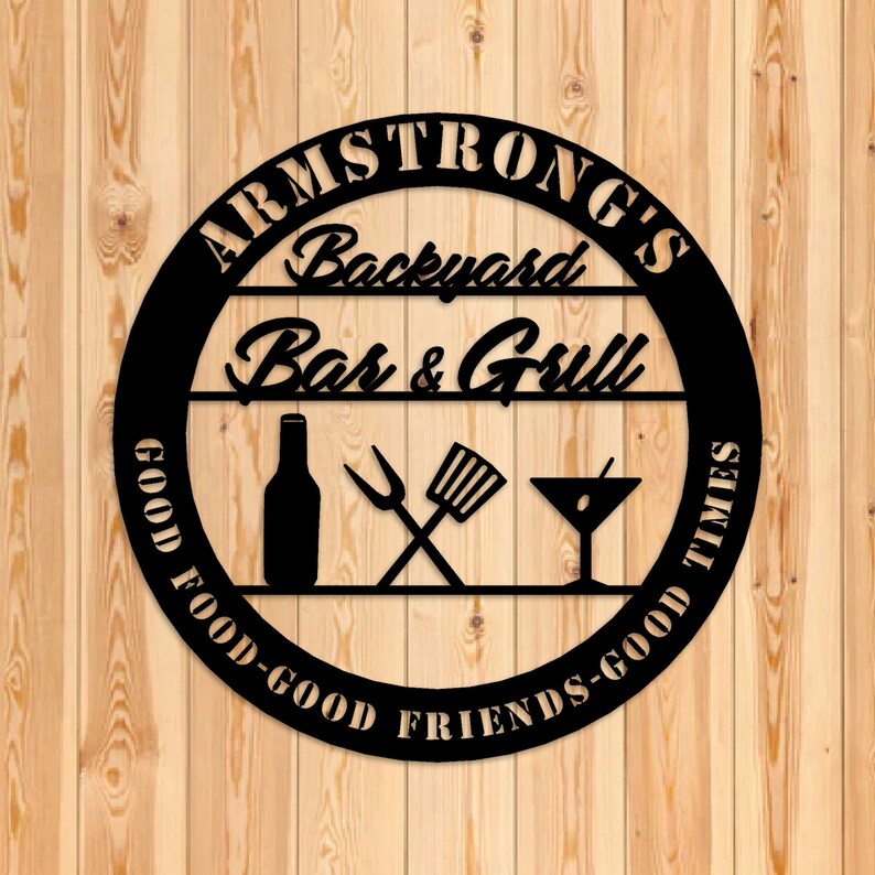Custom Bar and Grill Sign Personalized Bar and Grill Sign Etsy