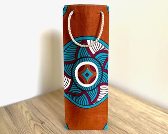 Elegant, Ethnic, Fabric, Handmade Wine and Beverage Gift Bag