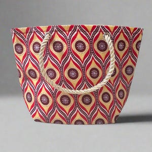 Mini, colorido, tela estampada, bolso de mano de regalo hecho a mano