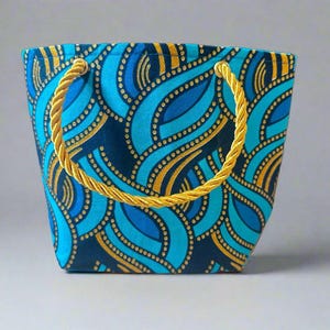 Mini, colorido, tela estampada, bolso de mano de regalo hecho a mano
