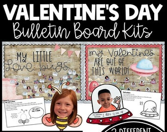 Valentine's Day Bulletin Board Door Decor Love Bug Craft Out of this World Aliens Our Little Love Bugs Writing Activity February