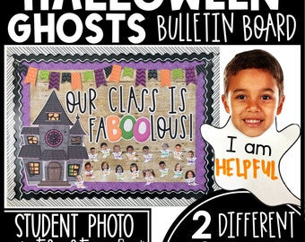 Halloween Bulletin Board - Ghost Bulletin Board - Ghost Craft - Positive Affirmation Station - October Bulletin Board - Haunted House