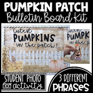 October Bulletin Board Preschool - Fall Bulletin Board Kit - Cutest Pumpkins in the Patch - Halloween Bulletin - Pumpkin Craft for Kids