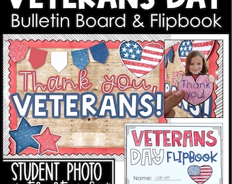 Veterans Day Bulletin Board Banner, Program Decorations, School Parade Classroom Door Decor, Honoring Veteran's Day Craft Activity Breakfast