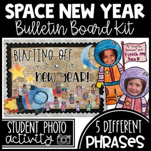 Back to School Bulletin Board Kit, Space Theme Classroom, Blast Off Blasting into a New Year, Outer Space Classroom Decor, Door Decor, Goals
