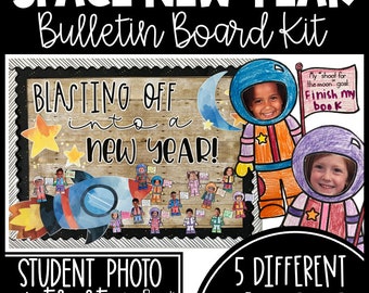 Back to School Bulletin Board Kit, Space Theme Classroom, Blast Off Blasting into a New Year, Outer Space Classroom Decor, Door Decor, Goals
