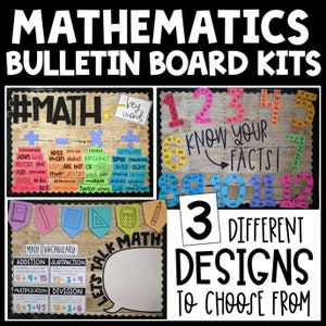 Math Posters, Math Bulletin Board Kits, Math Classroom Decor, Math Talk, Word Problem Key Words, Math Facts, Math Wall, Back to School