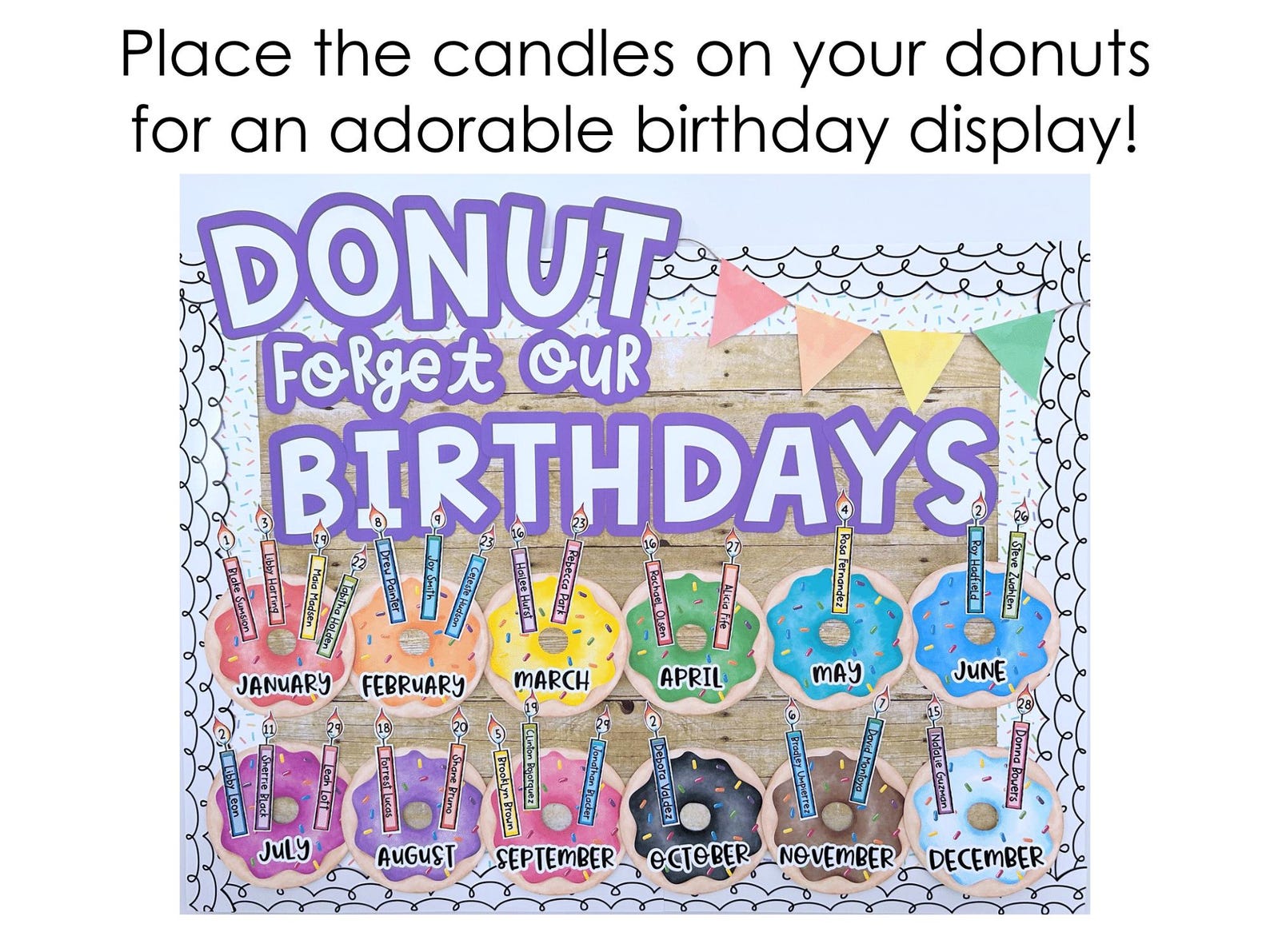 Birthday Bulletin Board Decorations Printable Happy Birthday Banner ...