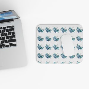 Floral Lab Beaker Mouse Pad | Nerd Gift | Mouse Pad (Rectangle)