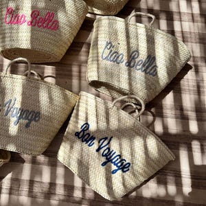 Personalized Boho Straw Bag – Beach Vacation Must-Have with Custom Evil Eye
