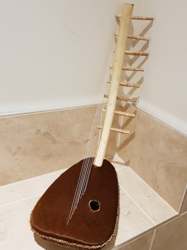 Bow Harp Adungu Arched Harp Instrument African String Etsy