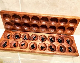 Omweso, Board game, Mancala, Hardwood Bao, Hawaii game of Oman, Christmas gift, Holiday gifts, Game boards