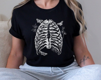 Fairy Grunge Moth Shirt, Dark Academia Fairycore Clothing, Memento Mori Tshirt, Moth Shirt