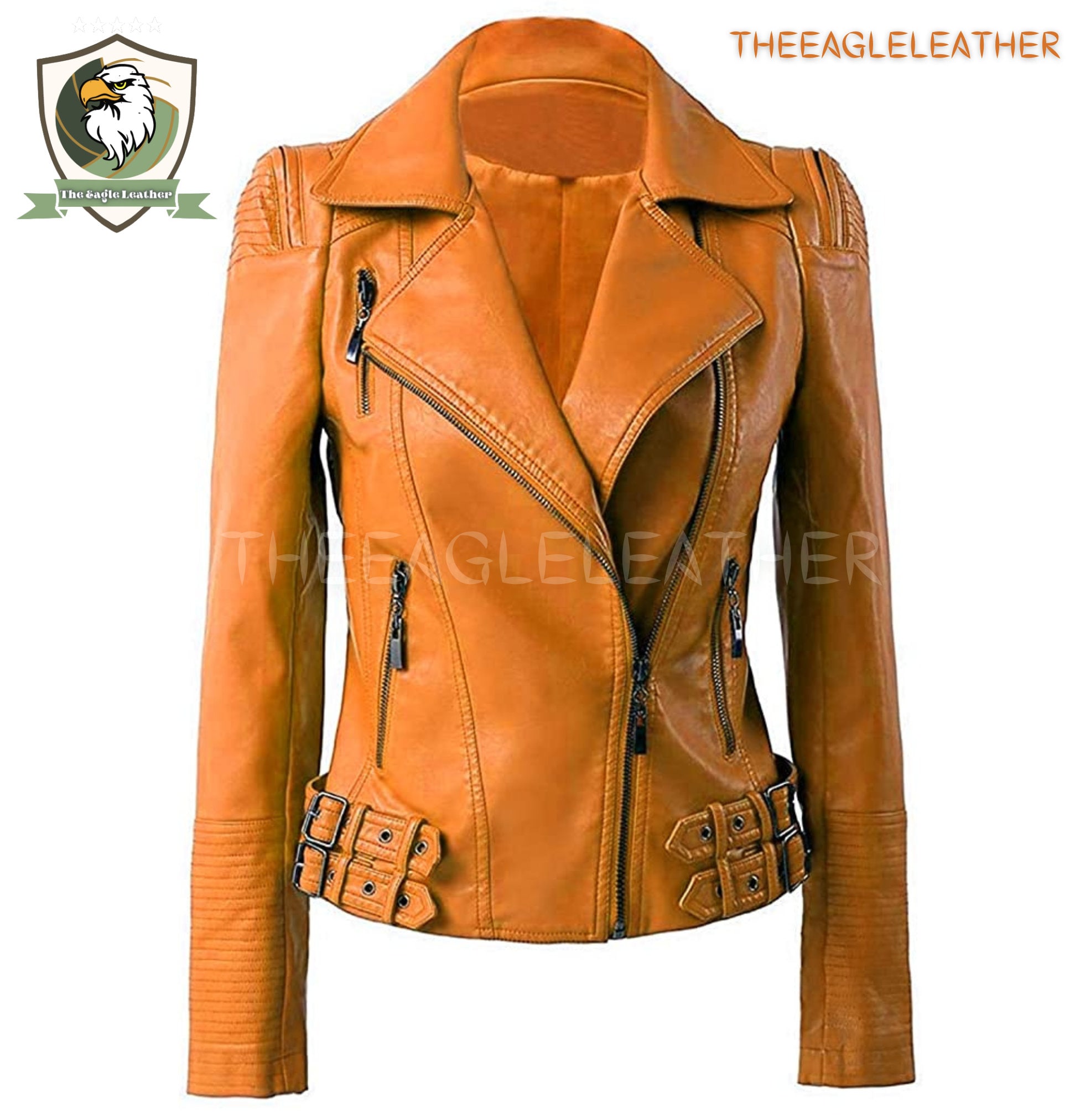 Mens Embossed Eagle Leather Motorcycle Jacket MLSJ24 – Leather Supreme