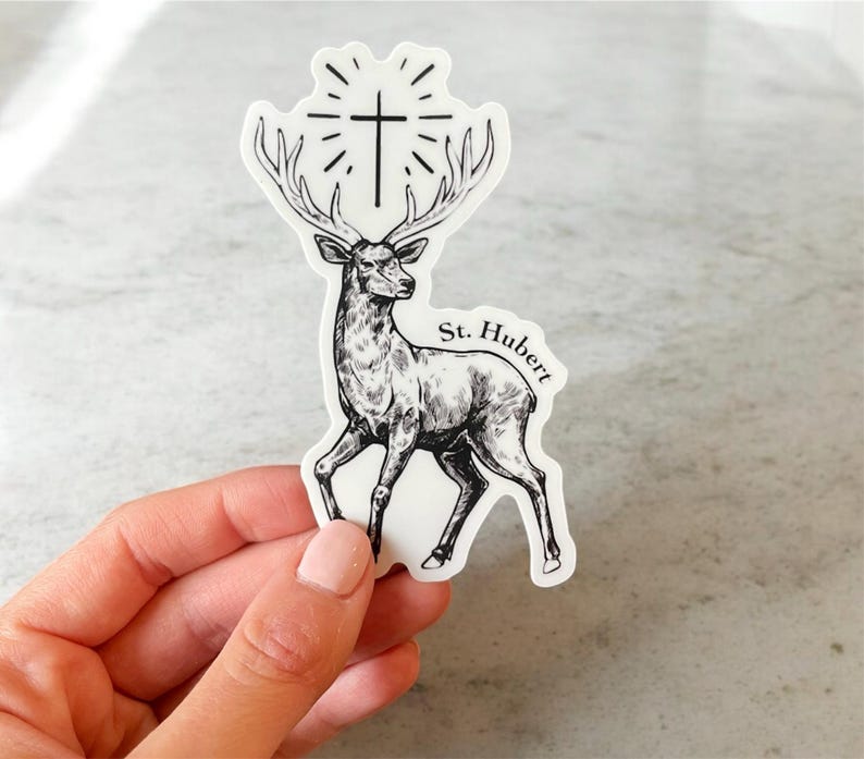 St. Hubert Vinyl Sticker Catholic Hunter Outdoorsman Hunting Gift for ...