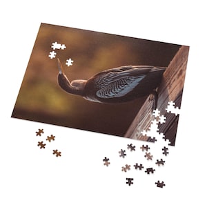 Anhinga Bird Puzzle, 500 and 1000 Piece Nature Jigsaw, Wildlife Puzzle Gift for Bird Watchers, Outdoor Lovers and Nature Fans
