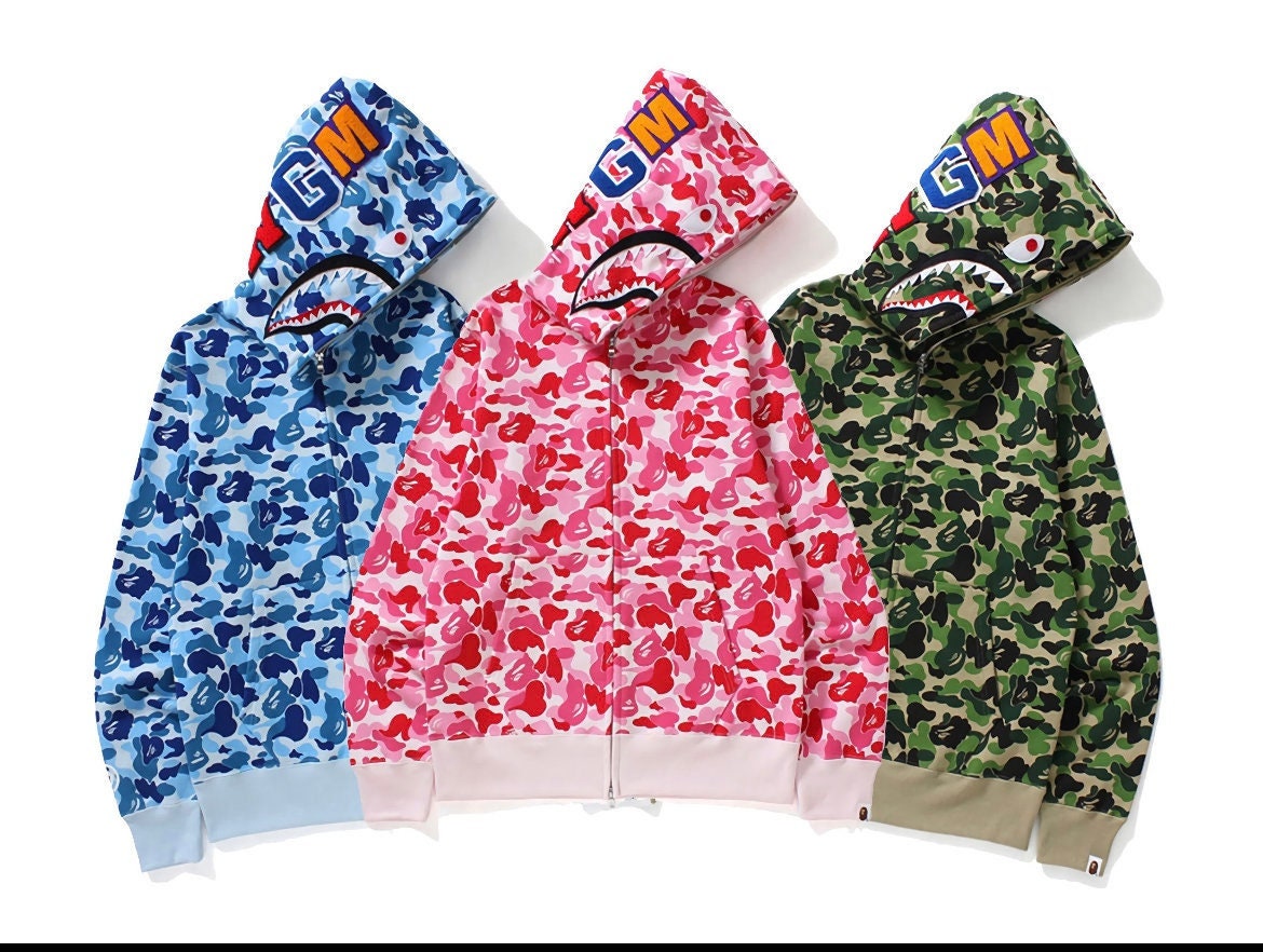 Bape Hoodie Pink - Etsy