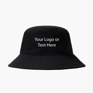 BULK Wholesale Adult Unisex Custom Personalized Embroidered Logo Text Bucket Hat