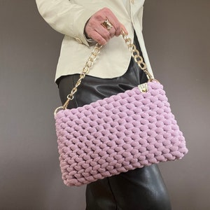 Handtasche, Clutch, Häkeltasche, minimalistisch, Brieftasche, Geschenk,