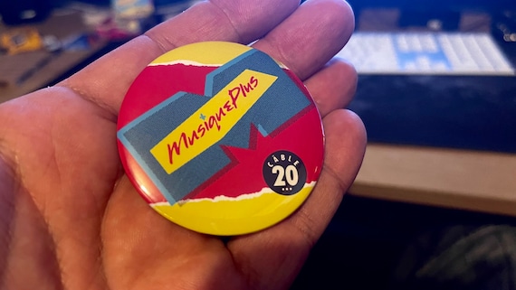 Macaron de MusiquePlus (Musique Plus) - Vintage du Québec - Années 80