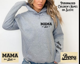 Mama Club Personalised Hoodie, Sweatshirt, Custom Jumper, New Mum Gift, Mothers day gift, Mama Sweatshirt